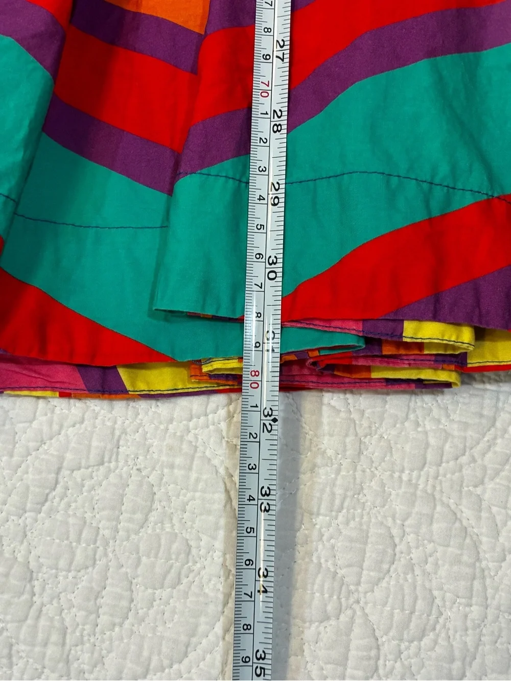 FARM Rio Bruna Stripes Midi Skirt Colorful 100% Cotton XS